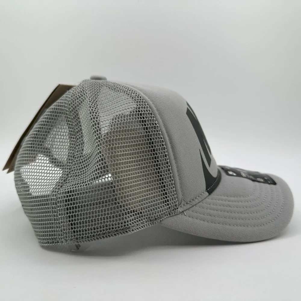 Nike Rise Structured Trucker Hat Youth Kids One Size Snapback Light Grey Cap NEW